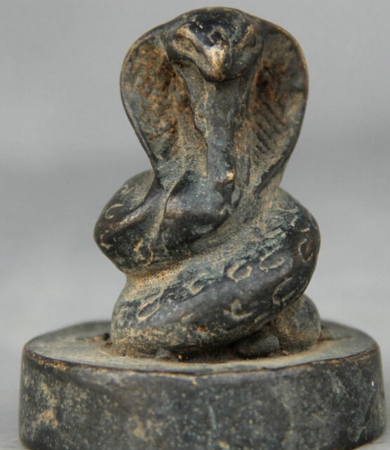 

Old Chinese Palace Bronze Zodiac Snake Statue Dynasty imperial Seal Stamp Signet S0706 B0403