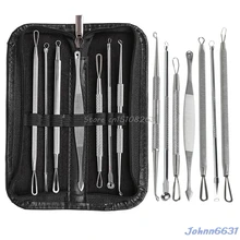 7 шт., набор инструментов для удаления черных точек, прыщей, пятен, экстрактор угрей и комедонов, набор инструментов для чистки лица Y207, Прямая поставка