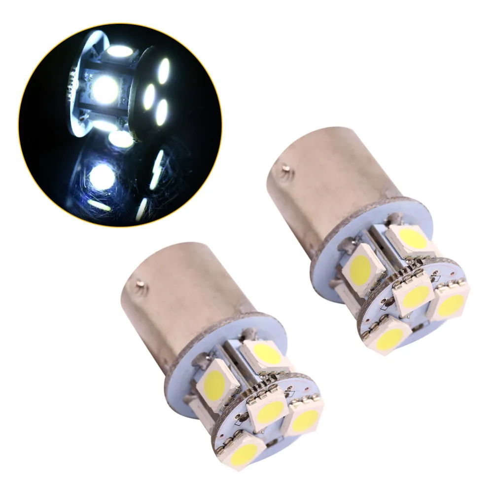 

2pcs LED Brake Light Bulb White BA15S R5W 1156 5050 8SMD LED Car Brake Lights Bulbs
