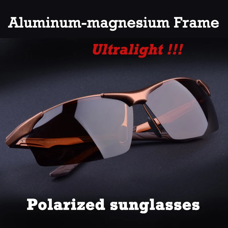 Billige Heißer Aluminium magnesium legierung männer polarisierte sonnenbrille fahren spiegel gläser männliche brille brillen mode fahren sonnenbrille