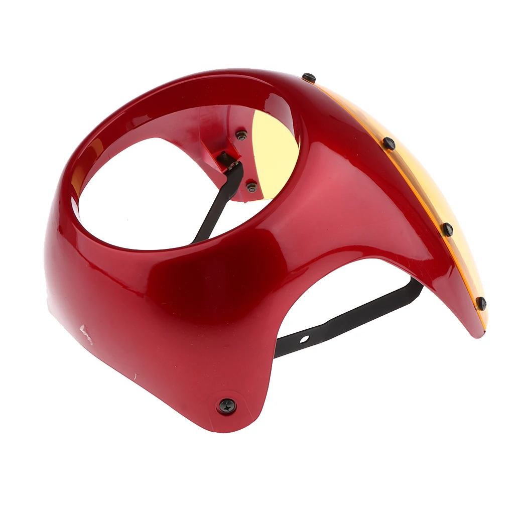 7 Inch Retro Headlight Fairing Screen Cover for Motorcycle Retro Cafer with 16.5cm-18cm Round Headlamp