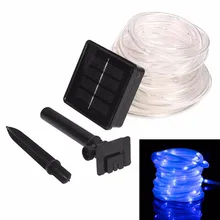 39,4 фута Солнечный 100 светодиодный Канатный ламповый светильник водонепроницаемый открытый сад