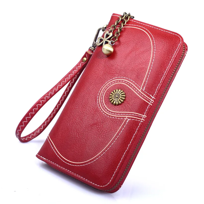 2019 Women Wallets Female Long Brand Zipper Phone Lady Vintage Leather Purse Summer New Purses Woman Wallet Card Holder 219 2019 Women Wallets Female Long Brand Zipper Phone Lady Vintage Leather Purse Summer New Purses Woman Wallet Card Holder 219