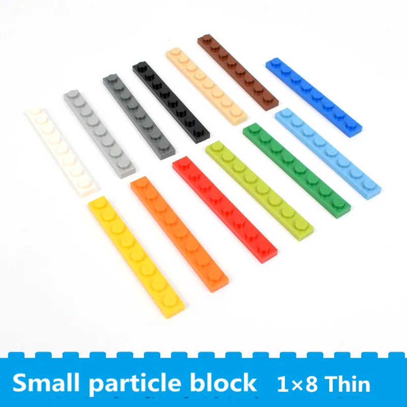 

Dubbi High quality 100g/lot 1*8 Thin Building Blocks Bricks Compatible with Brands Educational Toy Multicolor toys for Children