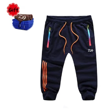 

Summer Outdoor Sports Pants Men Fishing Clothing Short Cotton 7 Pants Large Size Sun protection Leisure Fishing Pants