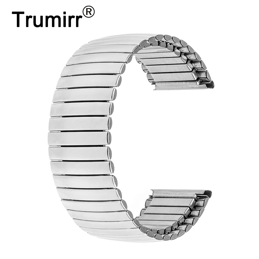

20mm Stainless Steel Watch Band Elastic Bracelet Strap for Samsung Gear S2 Classic (SM-R7320) Moto 360 2 42mm Pebble Time Round