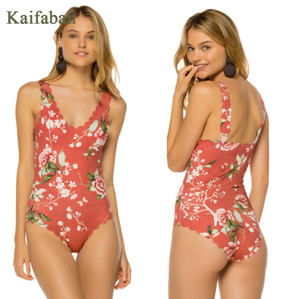 

Plus Size One Piece Women Sweet Floral Print Bikini Monokini Swimsuit Swimwear Large Size Bathing Plavky Tankini Biquini Maillot