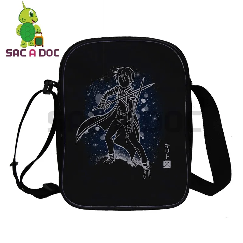 

Sword Art Online Kirito Fluorescence Mini Messenger Bag Women Men Kids Daily Shoulder Bags Phone Bag Crossbody Travel Bags