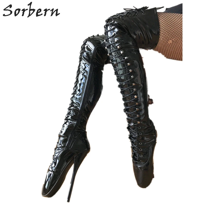 corset thigh high boots