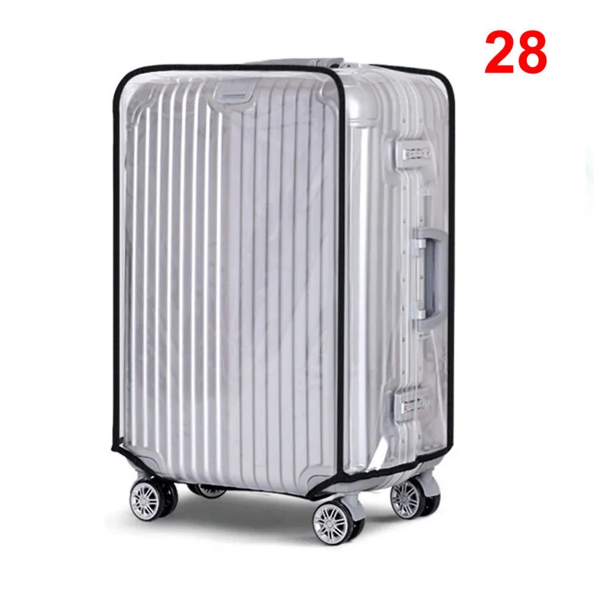 Многоразовая ПВХ прозрачная защитная дорожная сумка чехол для чемодана не ограничивает движение колес#0323 - Цвет: 4