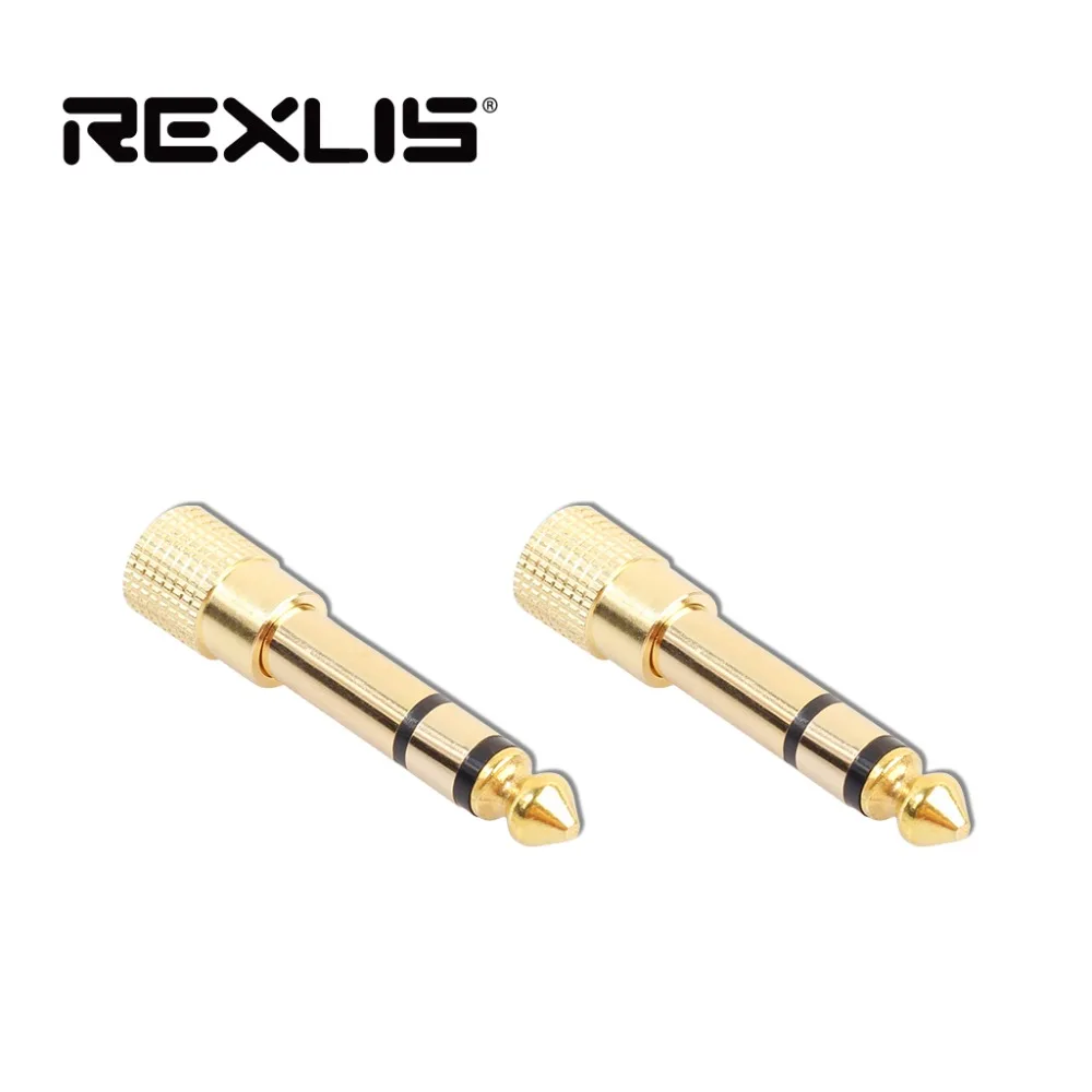 REXLIS Jack 6,35 мм 6,5 6,35 мм штекер 3,5 мм разъем Усилитель Аудио адаптер микрофон AUX 6,3 3,5 мм конвертер