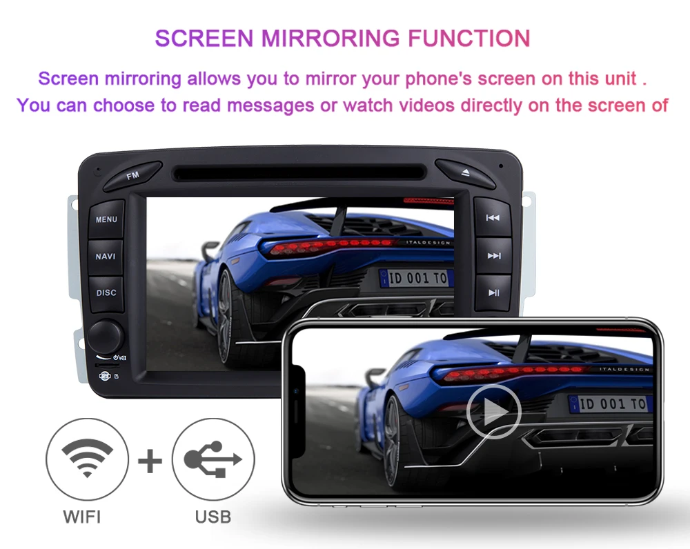 Discount Xonrich AutoRadio 2 Din Android 9.0 Car DVD Player For Mercedes/Benz/W209/W203/W168/M/ML/W168/W463/Viano/W639/Vito/Vaneo Audio 6