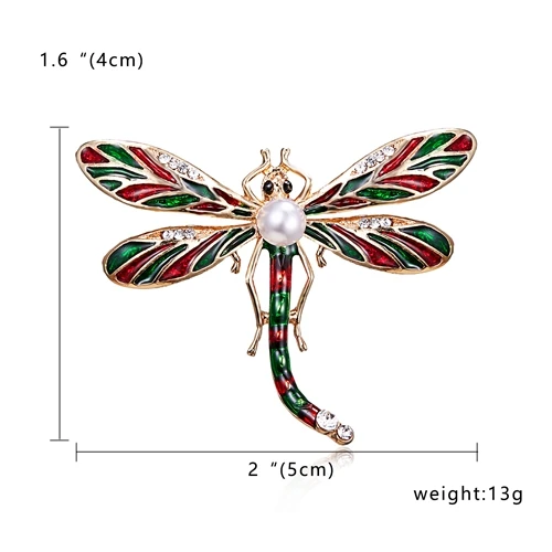 RINHOO модные эмалированные броши в виде улитки, бабочки, шарф со стразами, украшение для одежды, булавка для женщин, ювелирные изделия новинки, мужские аксессуары - Окраска металла: dragonfly