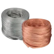 5Meter/Roll Red Copper/Tinned Copper Braided Strap 2.5MM² Conductive Band Copper Strip Copper Wire Copper Strip