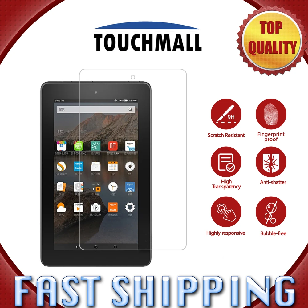 Tempered Glass For Amazon Kindle Fire 7 HD7 HD 7 2015 2016