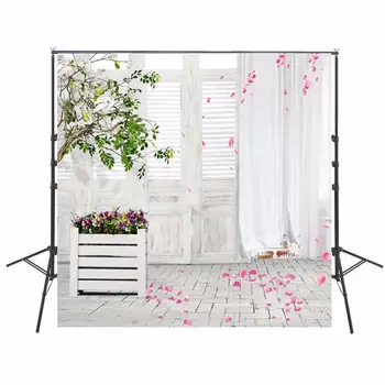 

White Door Curtains Tree Baby Room backdrops Vinyl cloth High quality Computer print children kids Backgrounds