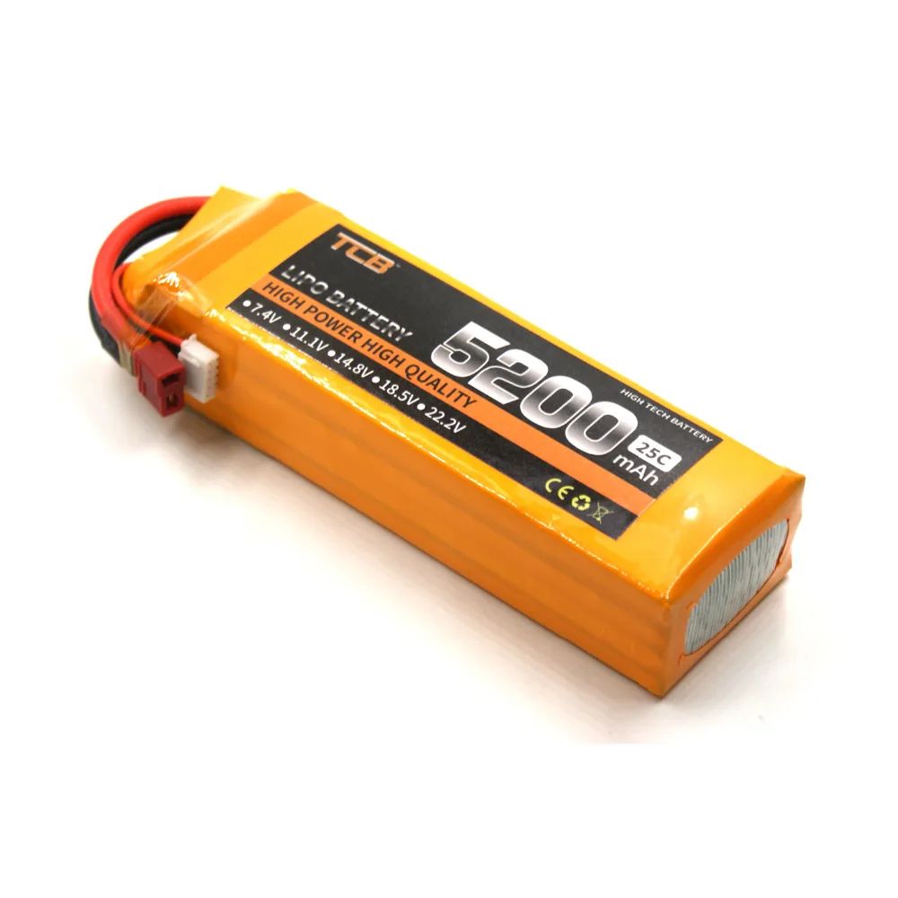 TCB lipo font b battery b font 18 5 V 5200mAh 25C 5s for rc airplane