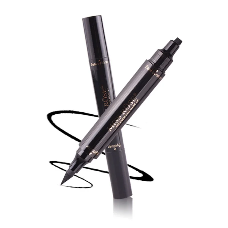 Макияж жидкая подводка Карандаш быстросохнущая Водонепроницаемый Eye Liner черный Цвет с печатью Красота карандаш для глаз