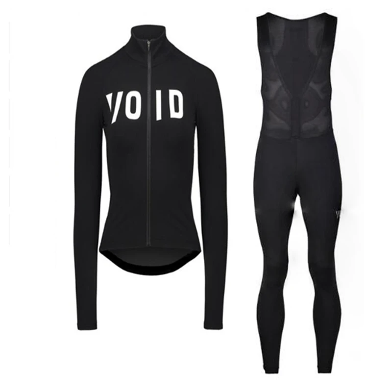 

Winter Fleece Quick Dry Bike Long Sleeve Jersey Sportswear Cycling Bicycle pant set 2019 Women Men New Void Cyling Clothing