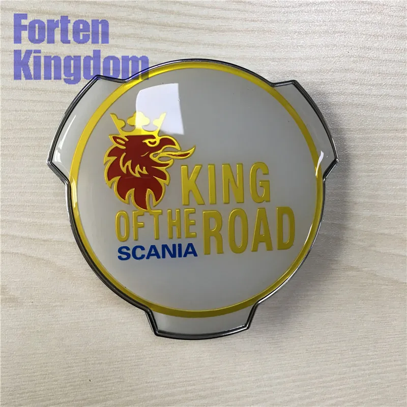 Forten Kingdom 1 шт. для Scania белый король дороги пользовательская передняя решетка, эмблема на решетку 80 мм ABS грузовик значок 1401610