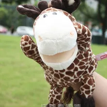 Горячая 1 шт. 30 см креативный жираф-олень куклы для театра марионеток с ногами плюшевые игры история кукла мягкая игрушка ребенок спящий подарок