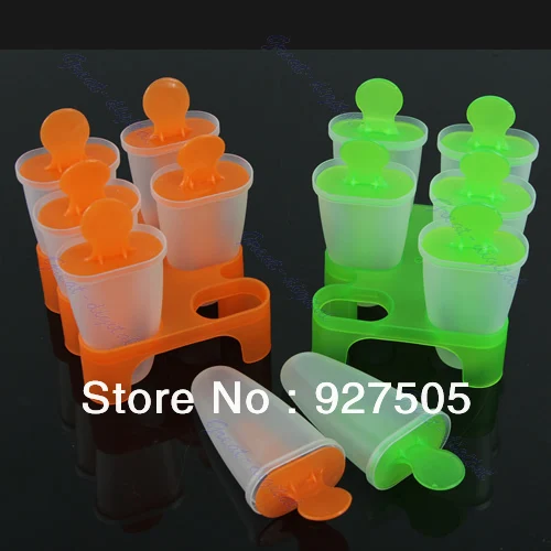 

G104 Free Shipping DIY 6 Cell Frozen Ice Cream Pop Mold Popsicle Maker Lolly Mould Tray Pan Kitchen