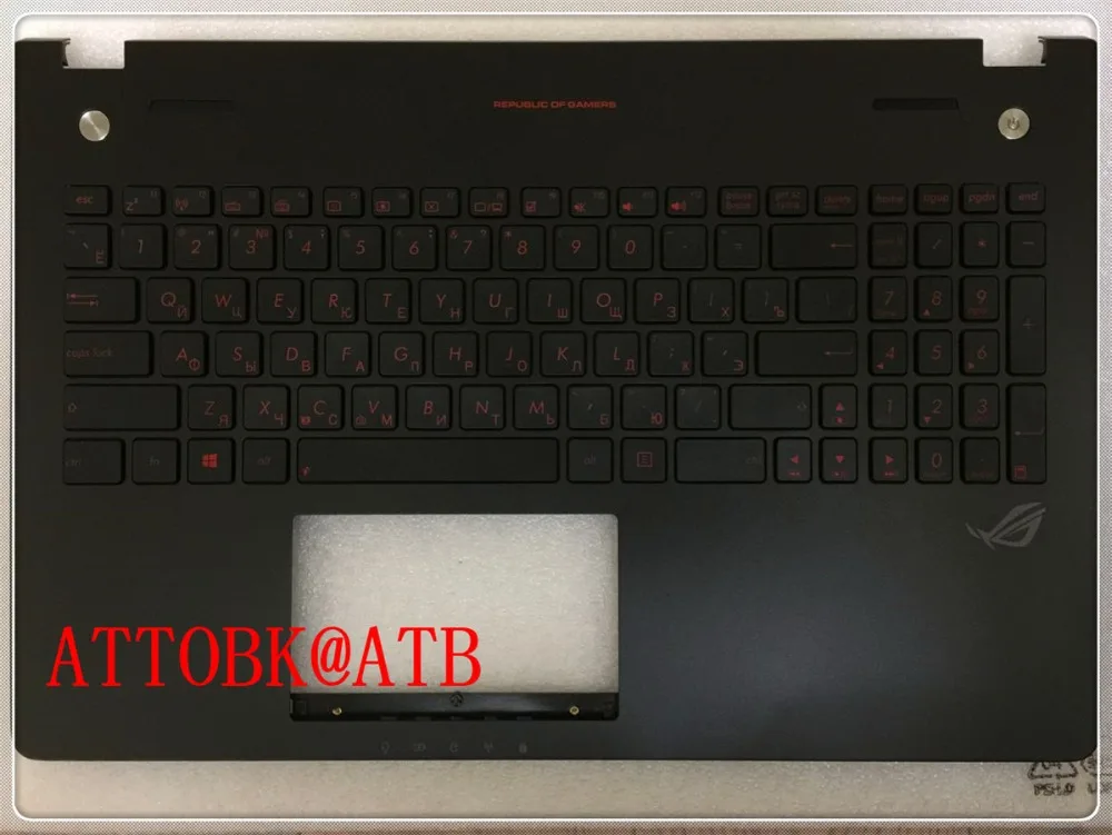 

Russian Keyboard With Backlight For ASUS G56 G56JK N56JR G56JR N56JN N56JK Top Cover Upper Case Palmrest 90NB06D5-R31RU0