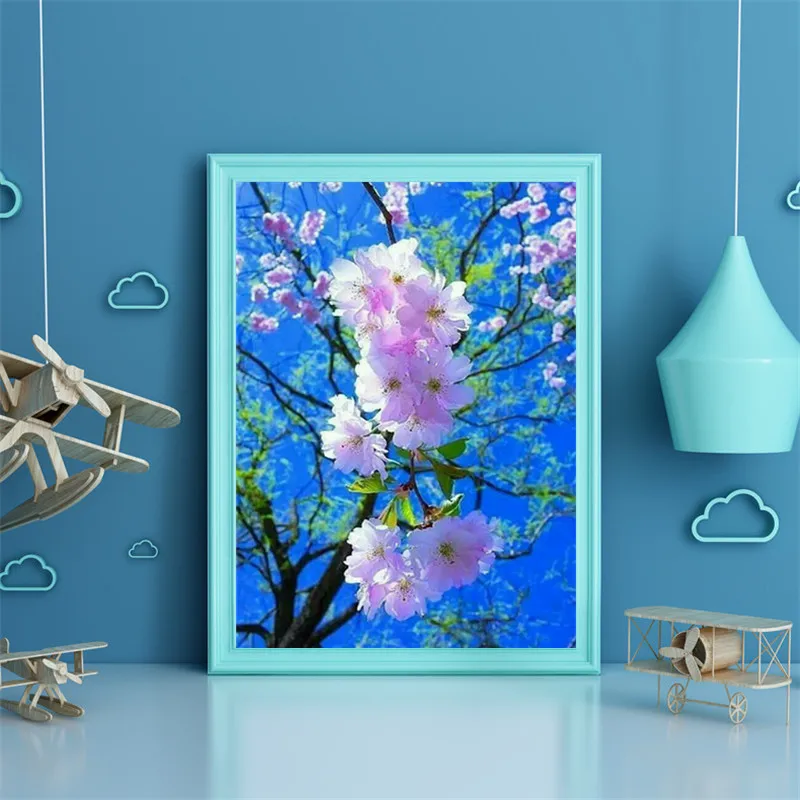 DIY 5D полный круг алмазов картина цветок пейзаж картины крестом мозаика Стразы