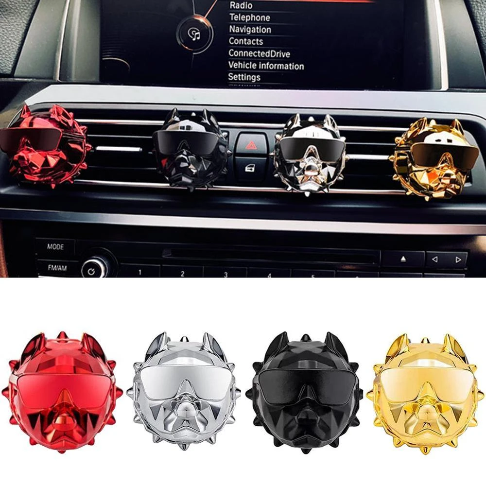 New Bulldog Car Air Freshener Perfume Clip Fragrance Diffuser Auto Vents  Scent Parfum Bulldog Diffuser Car Decor Perfume - Car Air Purification  Agent - AliExpress