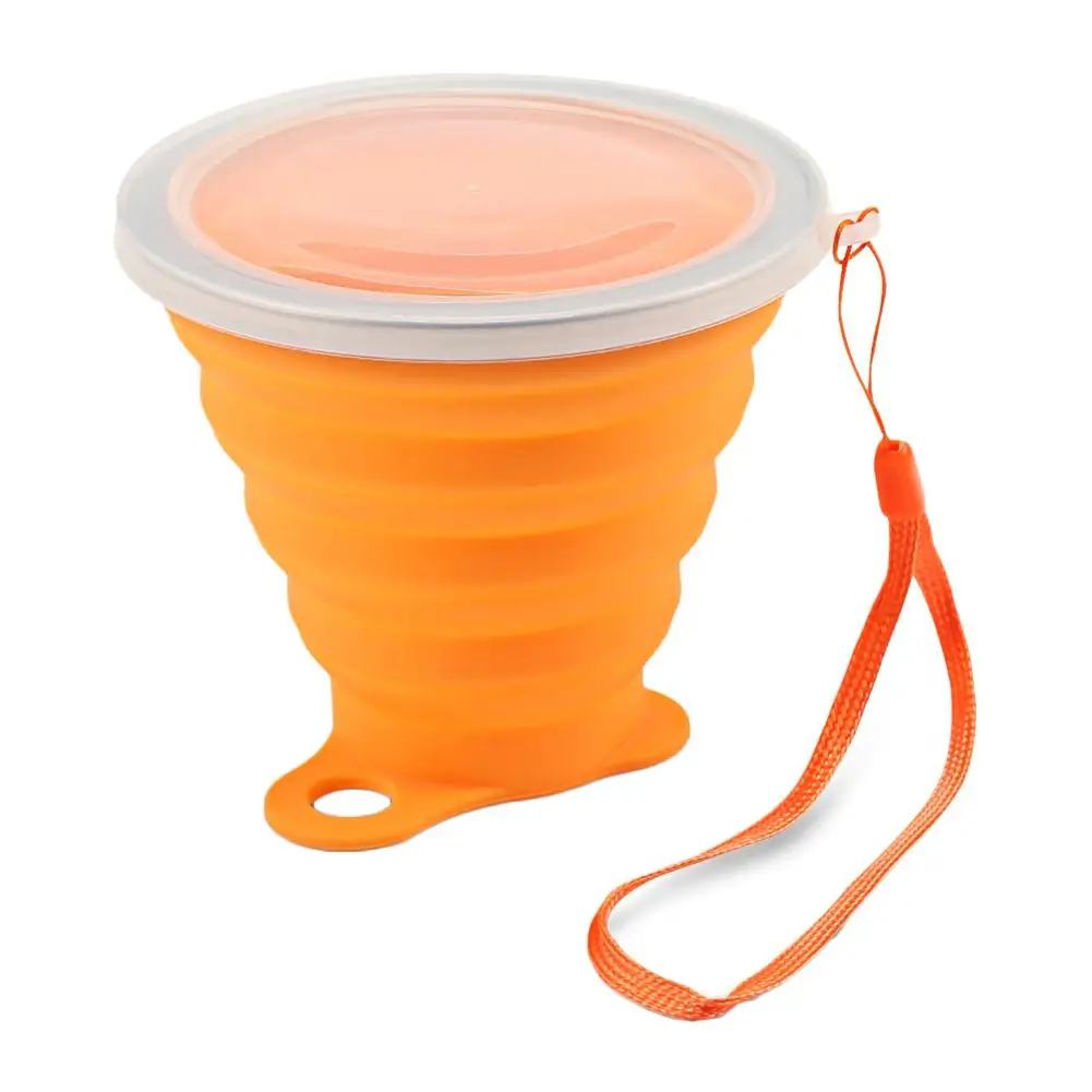

Silica Gel 270ML Folding Water Cup Heat Resistance with Cover Strap