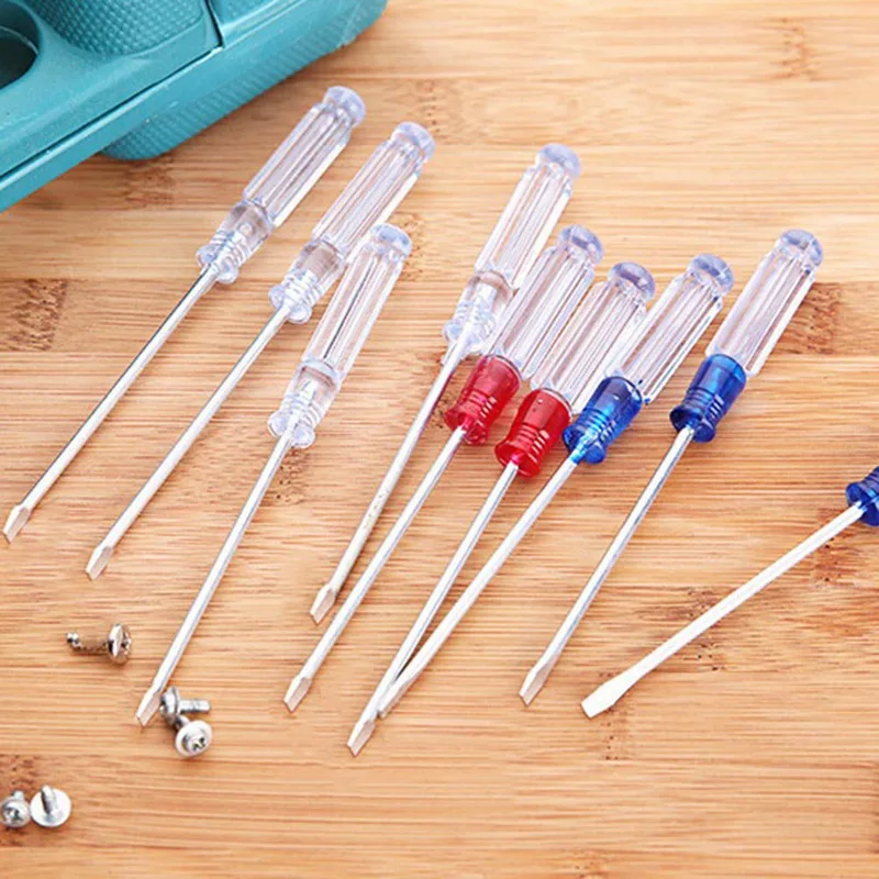 1 Pcs Nonslip Handle Flat Head Slotted Screwdriver color random wholesale contact us