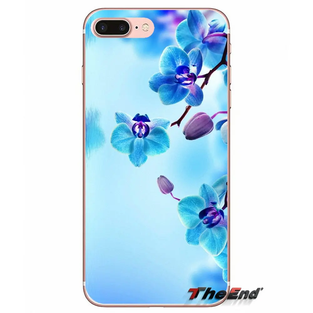Для huawei G7 G8 Ascend P7 P8 P9 Lite Honor 4C 5X 5C 6X Коврики 7 8 9 Y3 Y5 Y6 II Pro синий цветок орхидеи Силиконовый ТПУ мягкий чехол - Цвет: images 10