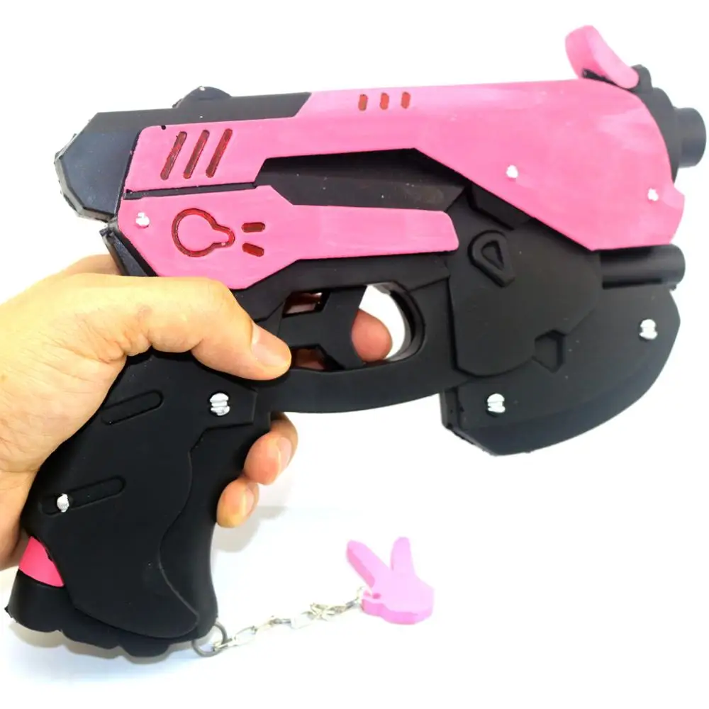 Tanie Anime gry OW rekwizyty do cosplay D. va akcesoria cosplay DVA rekwizyt cosplay pcv zabawki pistolet Cap pistolet broń 27cm * 19cm