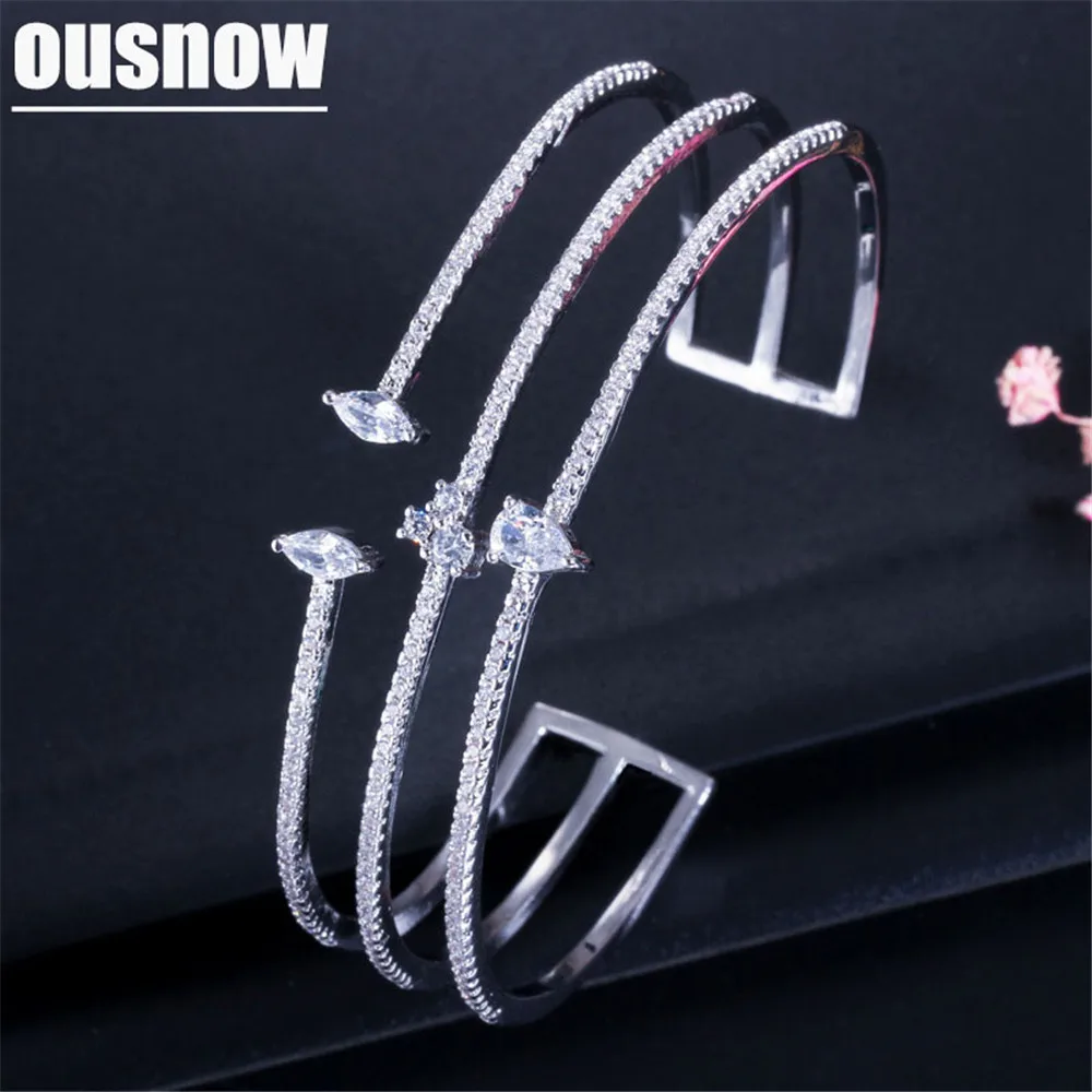 

Europe and the United States exquisite hand jewelry high-grade AAA zircon simple wild ladies open bracelet