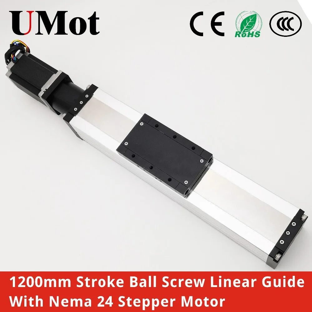 

Free Shipping SW80 Ball Screw Linear Motion Actuator 1200mm Stroke Linear Rail With Nema24 Stepper Motor for XYZ Axis