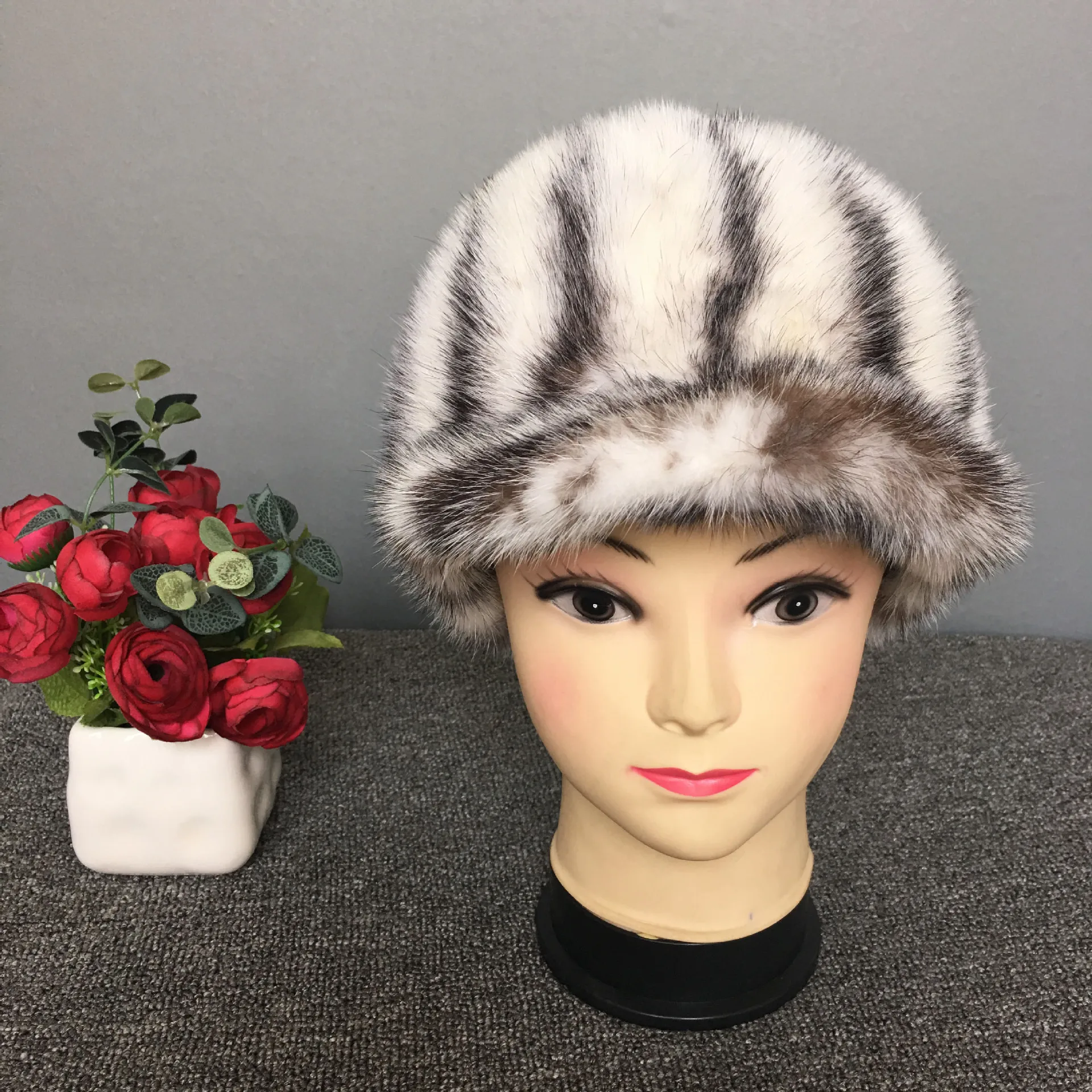 Buy 2017 Winter mink fur hat female earmuffs caps Guarantee 100 Natural