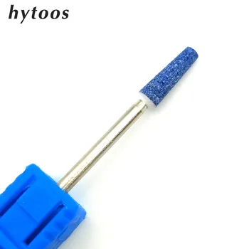 

HYTOOS Blue Corundum Barrel Nail Drill Bit 3/32" Rotary Ceramic Stone Burr Manicure Electric Drill Accessory Nail Mills Tool