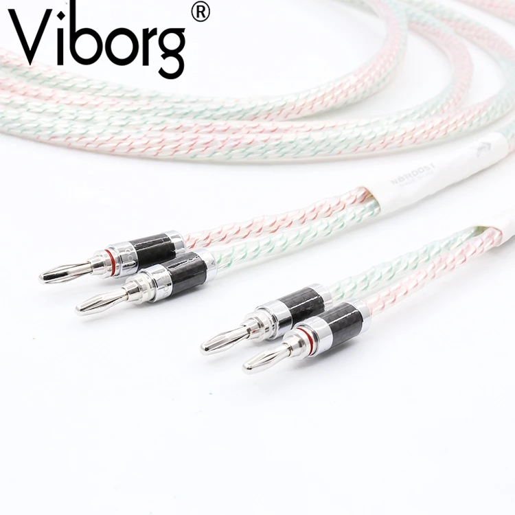 US $170.00 A Pair Valhalla Series Hifi Speaker Cable With Banana To Spade Plug Speaker Audio Cable 25M
