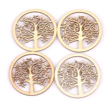 10 шт. 49 мм круглый Дерево Узор Натуральный Деревянный Скрапбукинг Carft аксессуары ручной работы украшения для дома MT1689