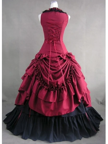 Rot und Schwarz Klassische Gothic Ballkleider|ball gown|red and blackgothic  gown - AliExpress
