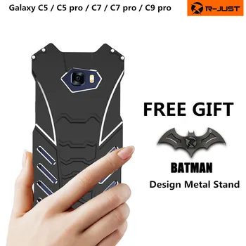 

BatMan Luxury Cool Design Cases For Samsung Galaxy C5 C7 Mobile Phone Cover Shockproof Kickstand Case for C5 pro C7 pro C9pro