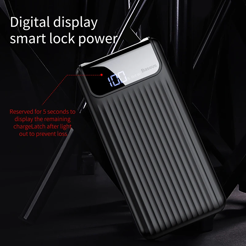 Baseus Power Bank Quick Charge 3.0 10000mAh Dual USB LCD Powerbank External Battery Charger For Mobile Phones Tablets Powerbank