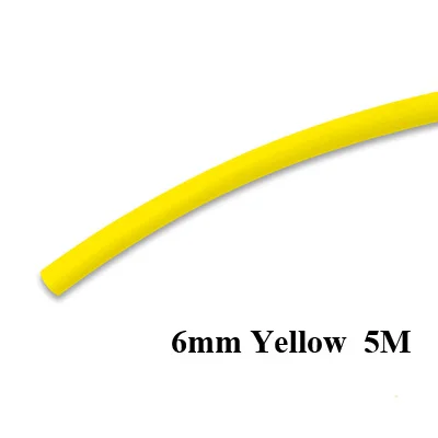 Posidon 5 м/рулон 3/4/5/6/8 мм термоусадочная трубка для оказания помощи, крючки, станок и Пластик терм усадочная трубка для Термальность-Пластик трубка помощник рыболовные крючки - Цвет: Yellow 6mm 5M
