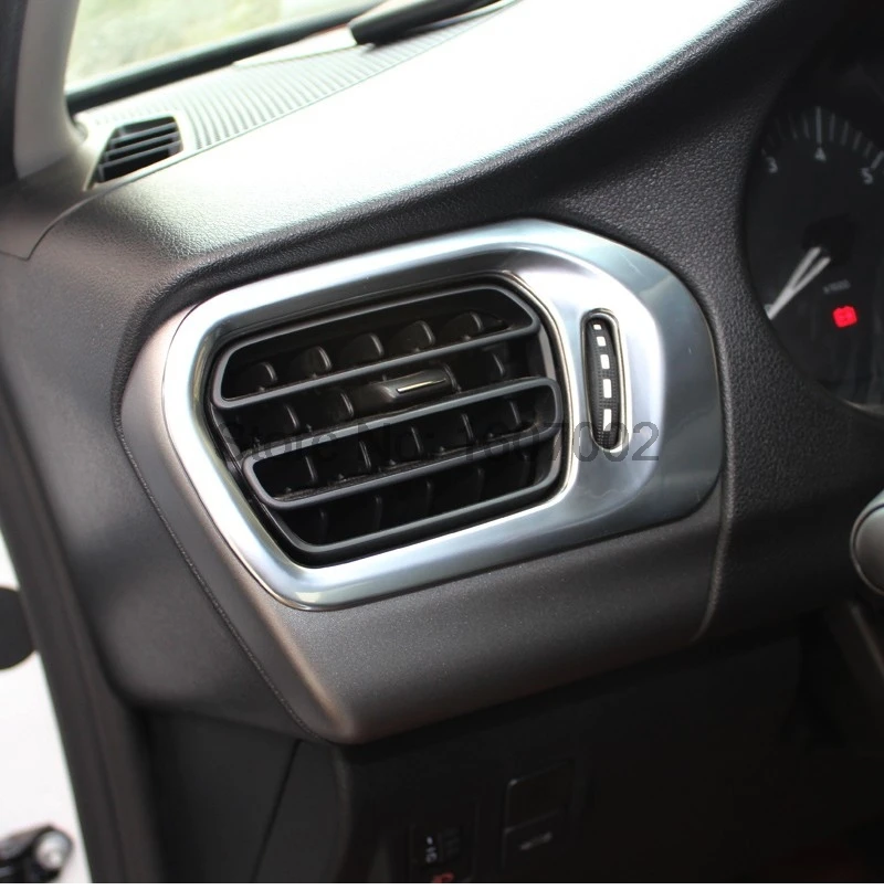 

For CITROEN Elysee 2014 Car Styling ABS Air Conditional Vents Decorative Frame Sequins Interior Chrome Trim