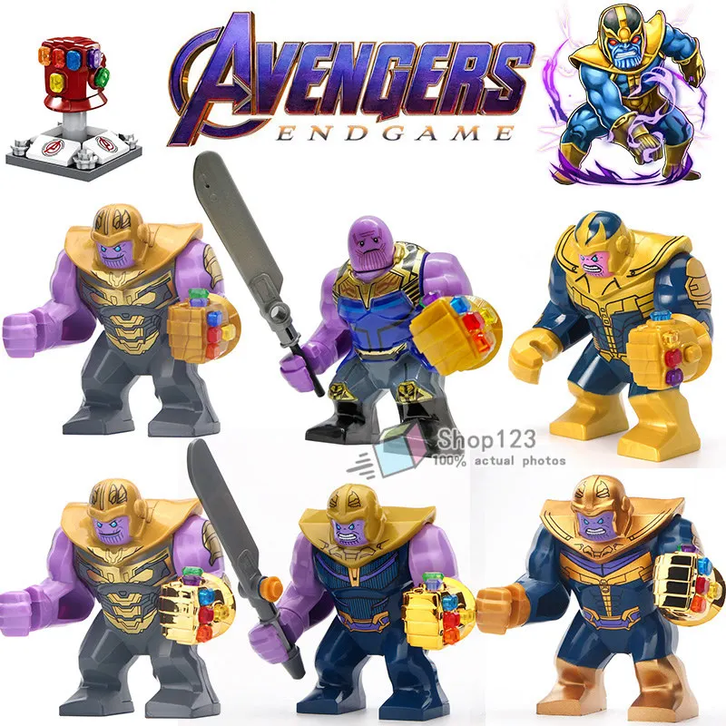 

Single Sale s Thanos Energy Stones Gloves Building Blocks Avengers 4 New Infinity War Iron Man Marvel Figures Kids Toy