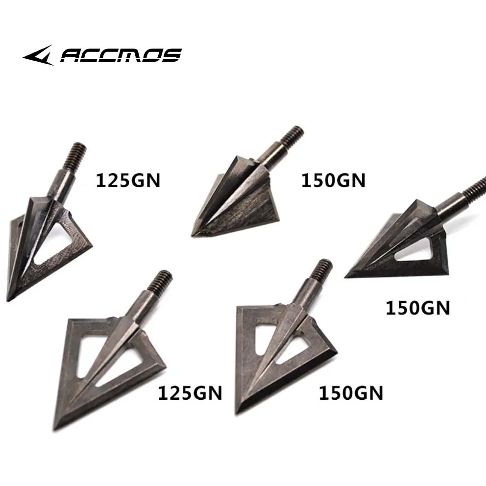 LiuMing 6pcs Compound Bow 125 Grain Traditional Broadheads Screw-In Broadheads Sharp Arrow Tips