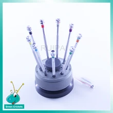 RP-9025 9 шт. Набор отверток с вращающейся подставкой, Набор отверток для часов