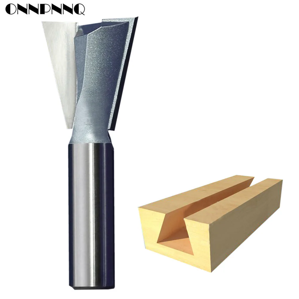 1pc Shank Wood Router Bit Straight end Mill Trimmer Bearing Swallowtail