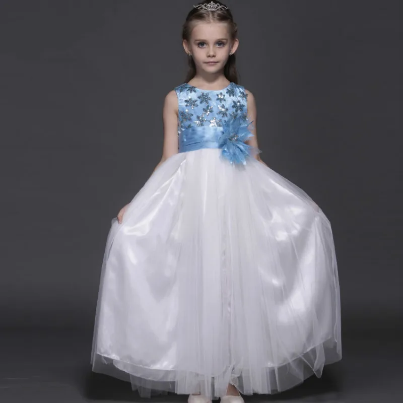 

Brand Baby Girls Lace Dress for Party Kids Long Cotton Dress Flower Girls Dress Kids Princess Costume White Girls Clothing 8V09