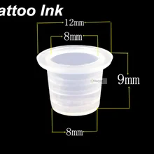 100 шт одноразовые пластиковые татуировки Чернила чашки 3d перманентные татуировки аксессуары колпачки машин поставки
